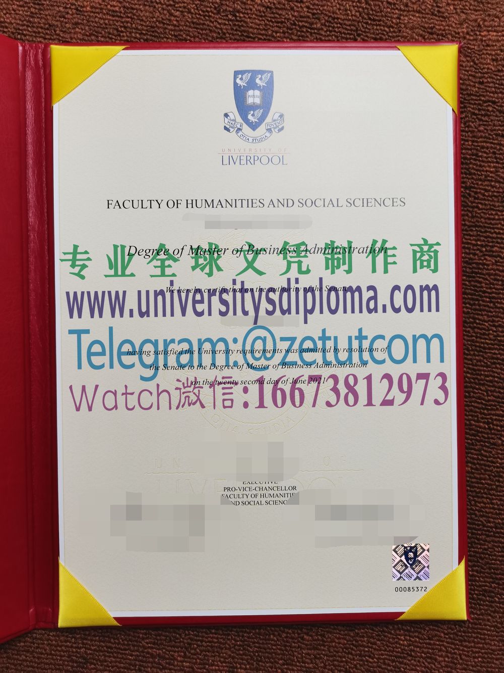 购买原版利物浦大学毕业证成绩单