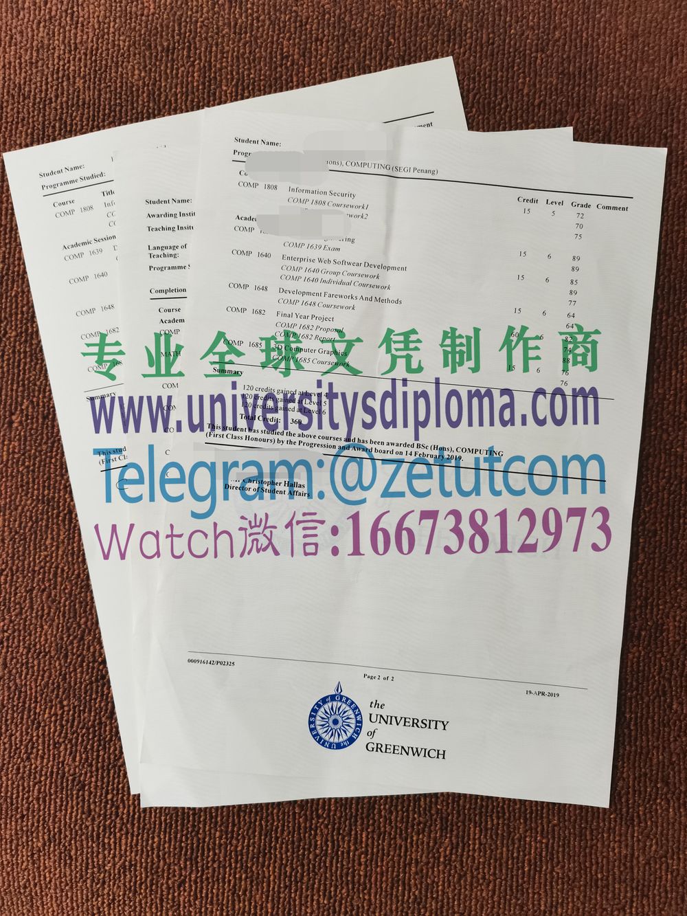 购买原版格林威治大学毕业证成绩单