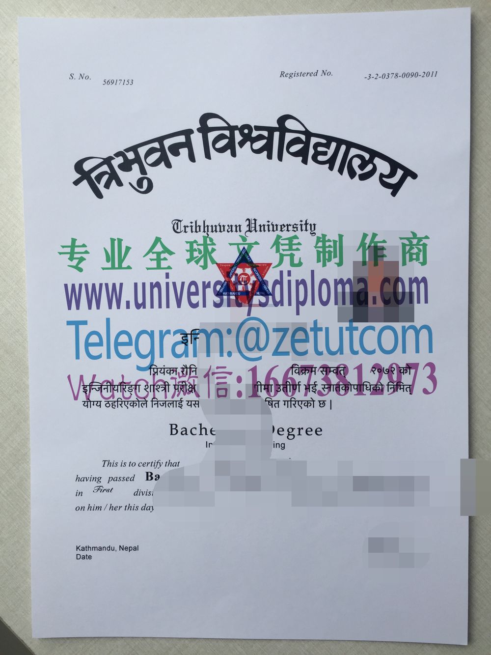 购买原版特里布文大学毕业证成绩单