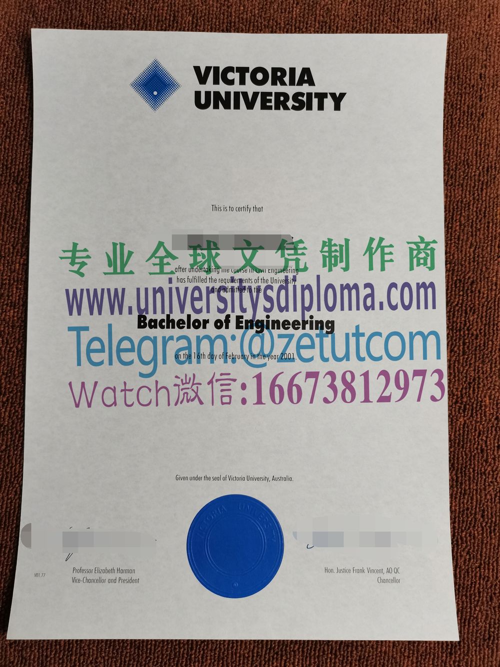 购买原版维多利亚大学毕业证成绩单